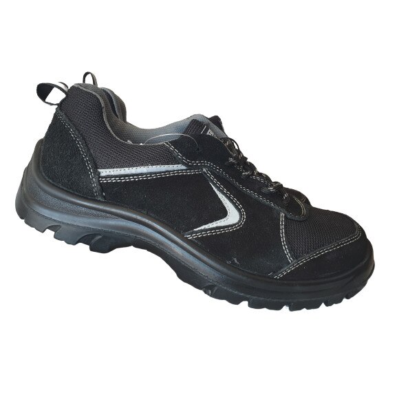 Pantofi de protectie cu bombeu metalic , negru, antistatic, categoria S1 , 44 EU