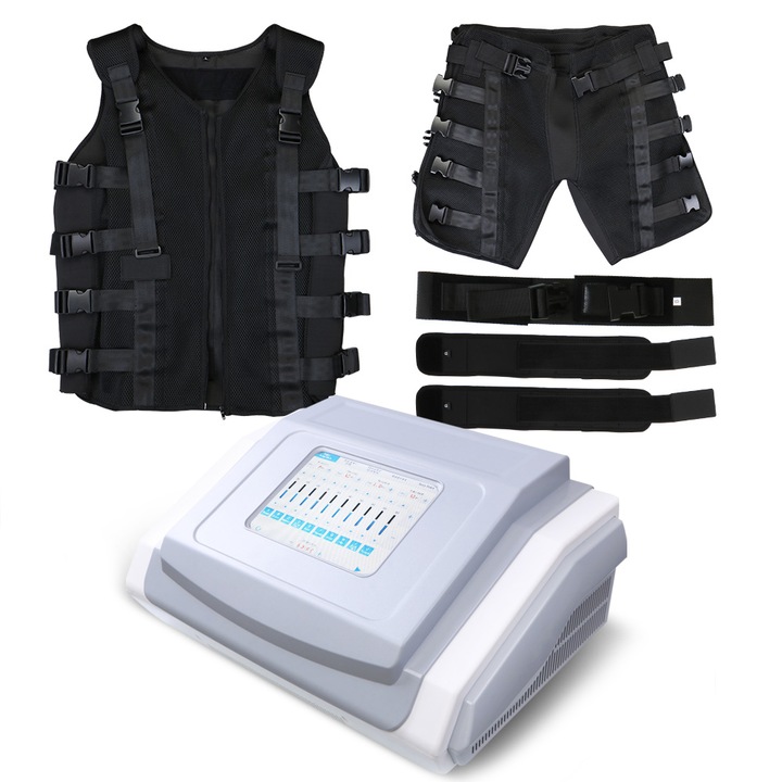 EMS Body Suit professzionális elektrostimulációs mikroáramú ruha, anti-cellulit gyors fogyás, 121X1