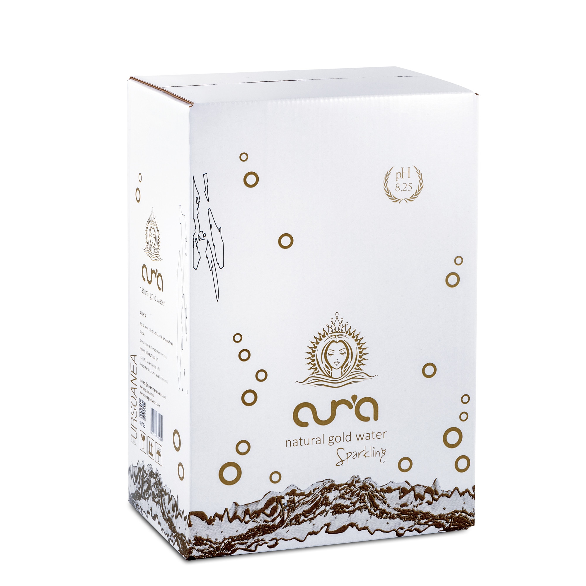 Bax 6 bucati apa carbogazificata, Aur'a, 0.75 L