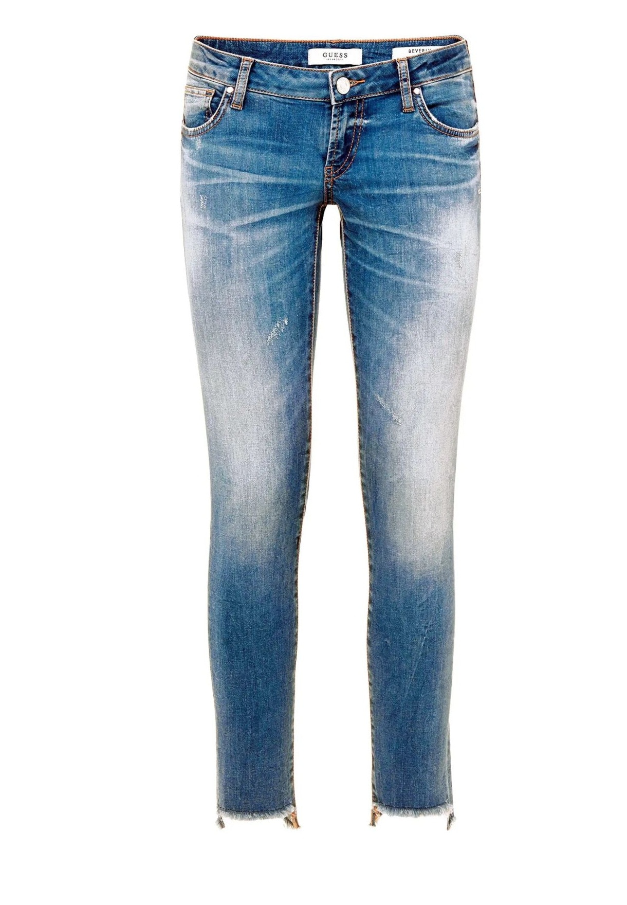 Blugi skinny pentru, Guess, Albastru deschis, 32/L29 EU