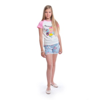Tricou pentru fete, din bumbac, alb Tricou pentru fete, din bumbac, alb
