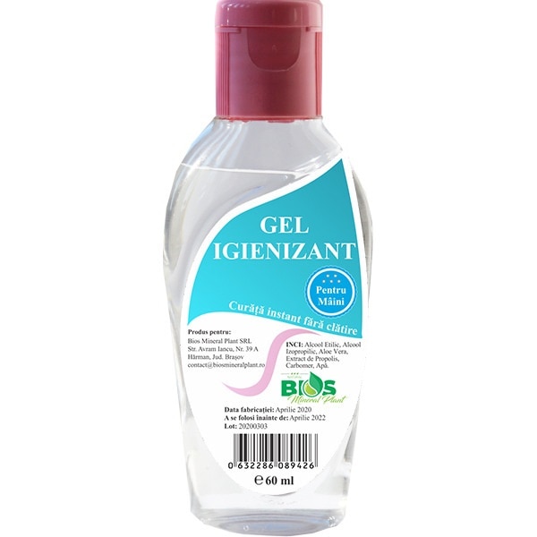 Gel Igienizant, pentru maini (de buzunar), 60 ml