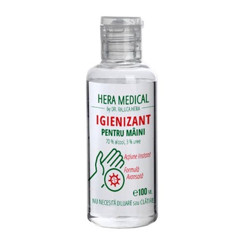 Igienizant pentru maini, cu alcool 70 % si uree, 100 ml gel antibacterian Igienizant pentru maini, cu alcool 70 % si uree, 100 ml gel antibacterian