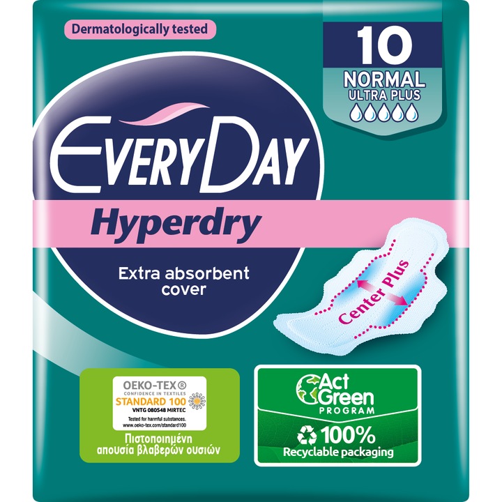Absorbante Everyday Hyperdry Normal, 10 buc