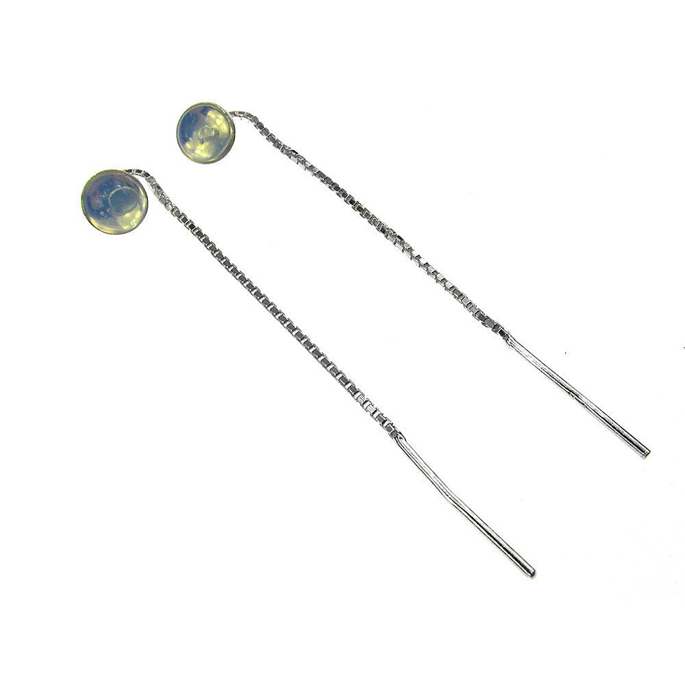 Cercei argint lantisor cu opalit 6 MM