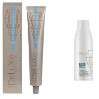 pachet 1x vopsea de par 3deluxe professional 100 ml 800 blond deschis intens  oxidant 100 ml la alegere imagen 50_0_
0