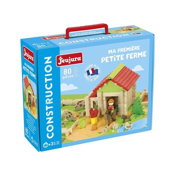 Casuta de construit, Prima mea ferma cu animale, 80 piese, Jeujura Casuta de construit, Prima mea ferma cu animale, 80 piese, Jeujura