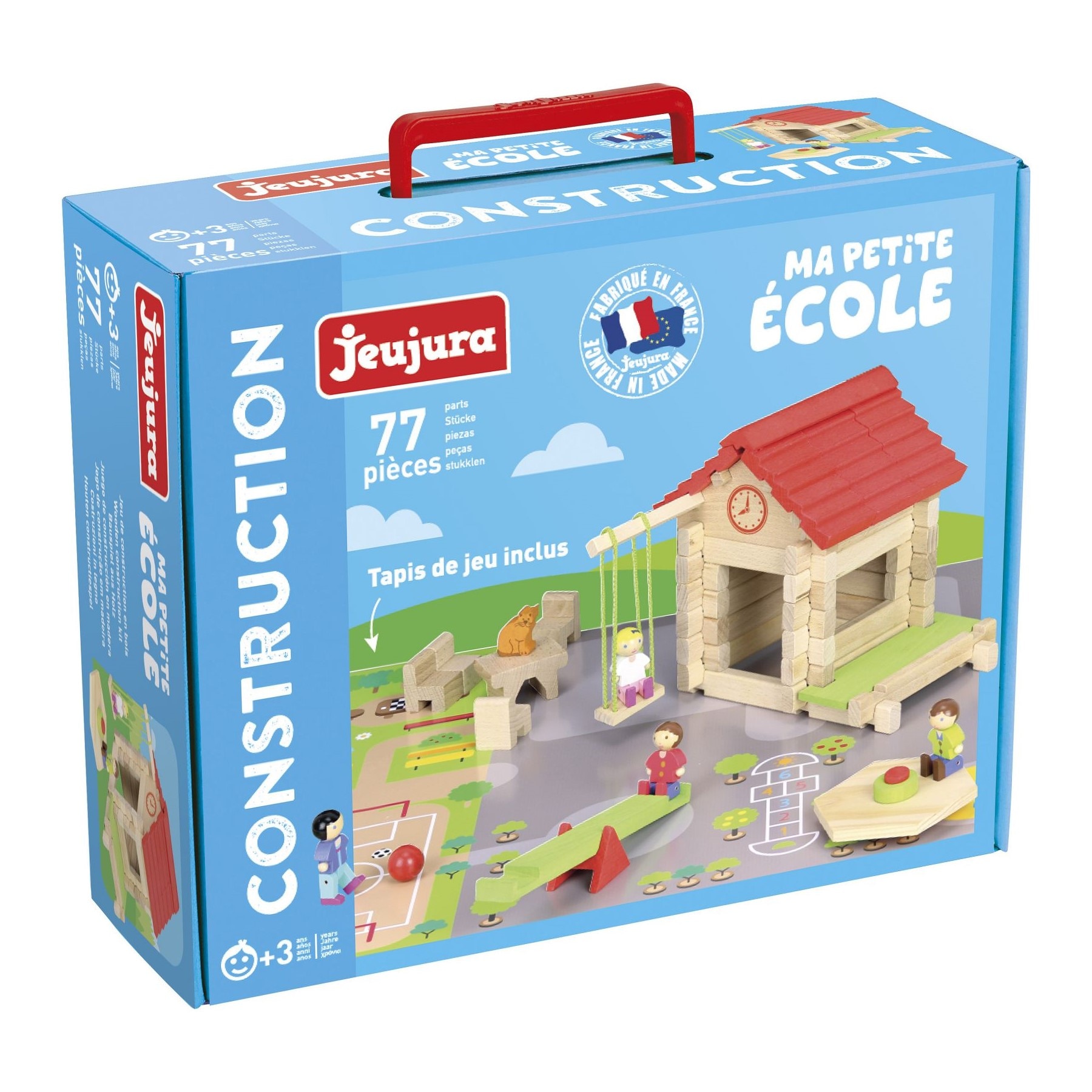 Casuta de construit, Scoala, 77 piese, Jeujura