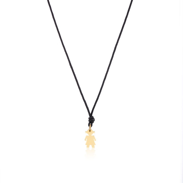 Colier snur MS Firefly, Negru/Auriu, Aur 14k, Auriu/Negru, 1.4 CM