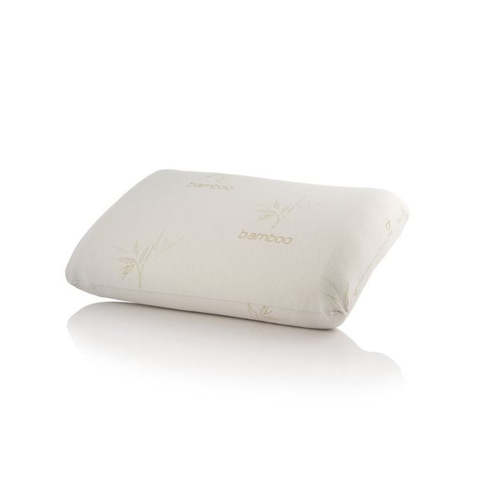 Луксозна възглавница с мемори пяна и калъф с бамбукови нишки Sleepy, Bamboo Memory 60x40x11 см