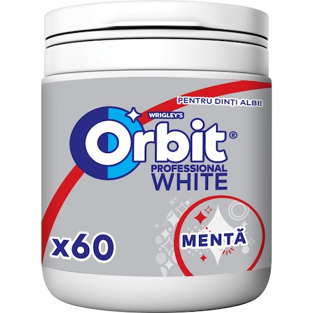 Guma de mestecat 60 buc Orbit Professional White Spearmint, 84g