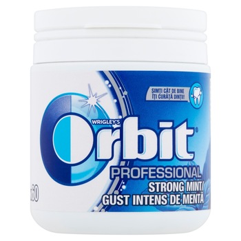 Guma de mestecat 60 buc Orbit Professional Strong Mint, 84g Guma de mestecat 60 buc Orbit Professional Strong Mint, 84g