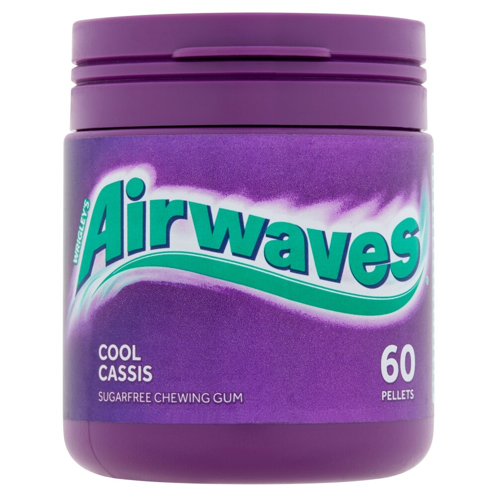 Guma de mestecat cu arome de mentol si coacaze negre 60 buc Airwaves Cool Cassis, 84g