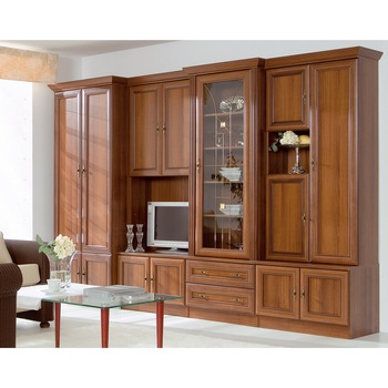 Biblioteca Wiki B, garnitura completa cu fronturi din MDF, culoare Nuc Aosta Inchis, Dimensiuni 318/56,5/214 cm Biblioteca Wiki B, garnitura completa cu fronturi din MDF, culoare Nuc Aosta Inchis, Dimensiuni 318/56,5/214 cm