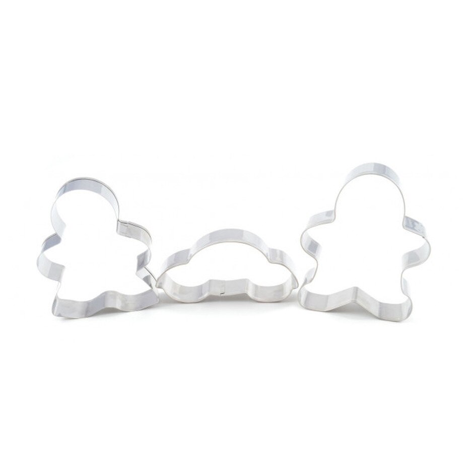 Set 3 forme prajituri, inox, Perfect Home