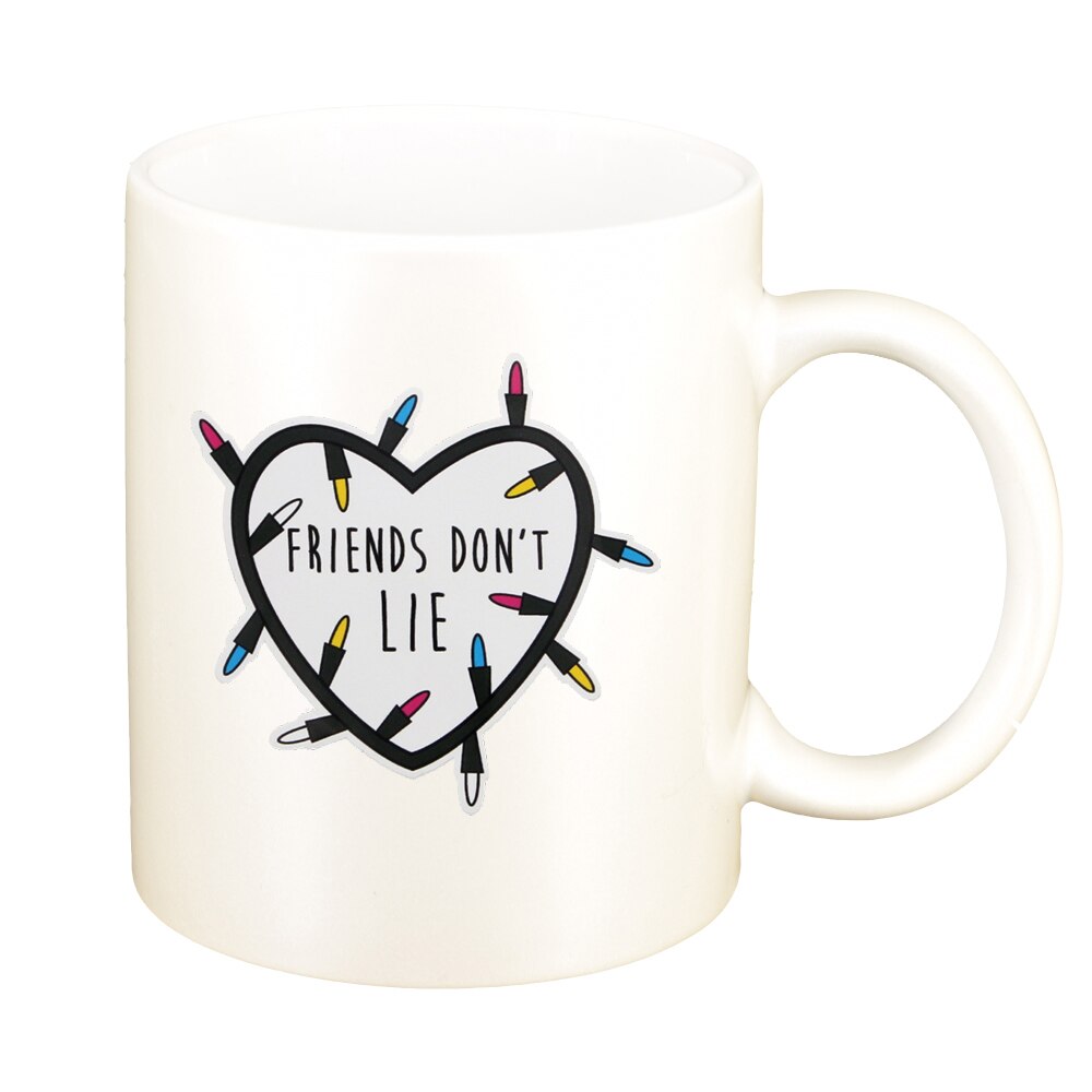 Cana Stranger Things Friends Dont Lie, alb sidefata, 330ml, D1292