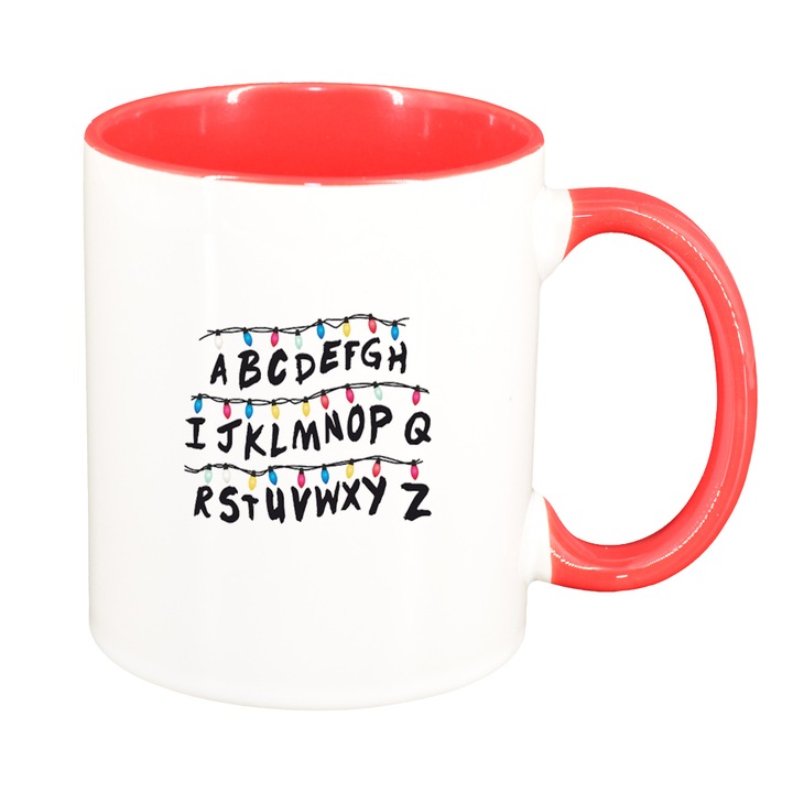 Stranger Things bögre, piros belső, 330ml, D1294