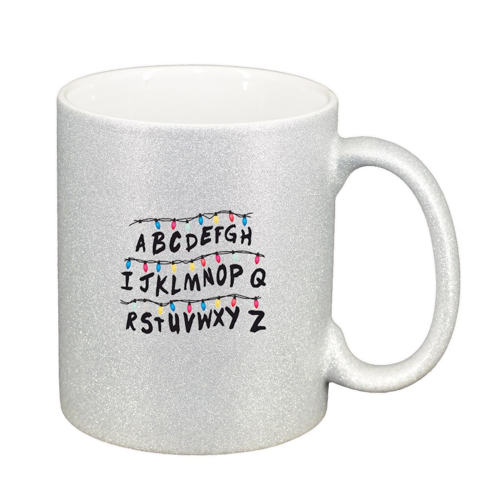 Cana Stranger Things, argintiu sidefata glitter, 330ml, D1294