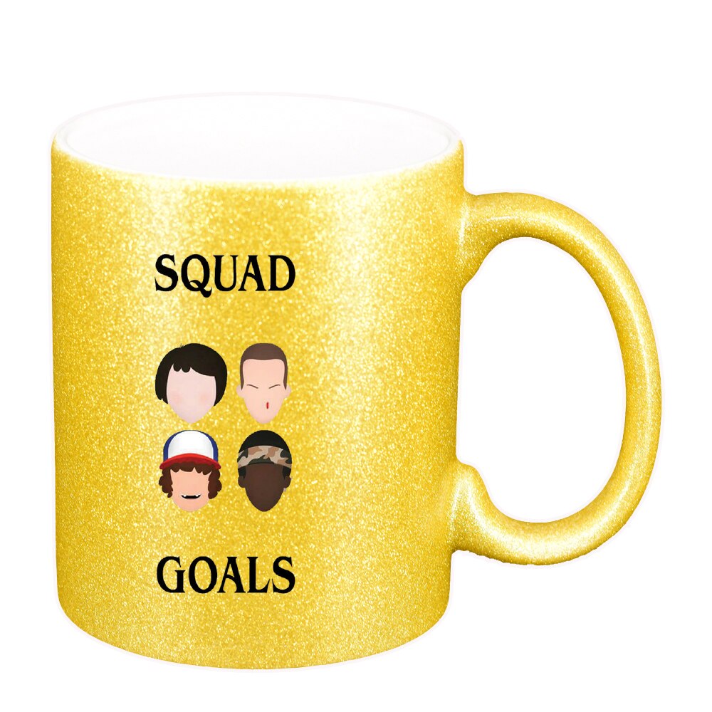 Cana Stranger Things, auriu sidefata glitter, 330ml, D1298