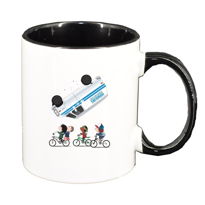 Cana Stranger Things, interior negru, 330ml, D1300