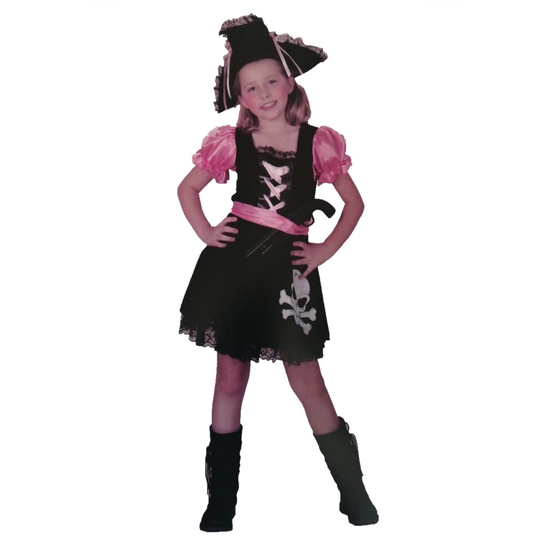 Costum Piraterita copii, fata , 5-7 ani, poliester multicolor