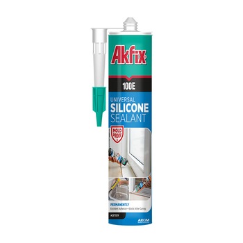Silicon etansant universal Alb/Transparent Akfix 100E 280ml Silicon etansant universal Alb/Transparent Akfix 100E 280ml