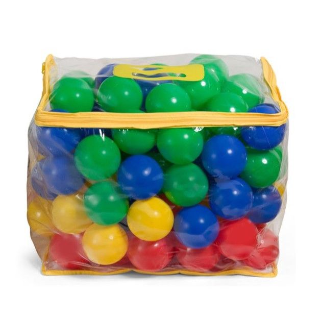 Set de joaca pentru interior sau exterior, cu bile multicolore , ATS, + 2 ani, in husa transparenta, pentru copii