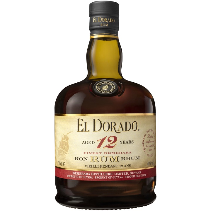 Rom El Dorado 12 YO, Cask Aged Demerara, 40%, 0.7l