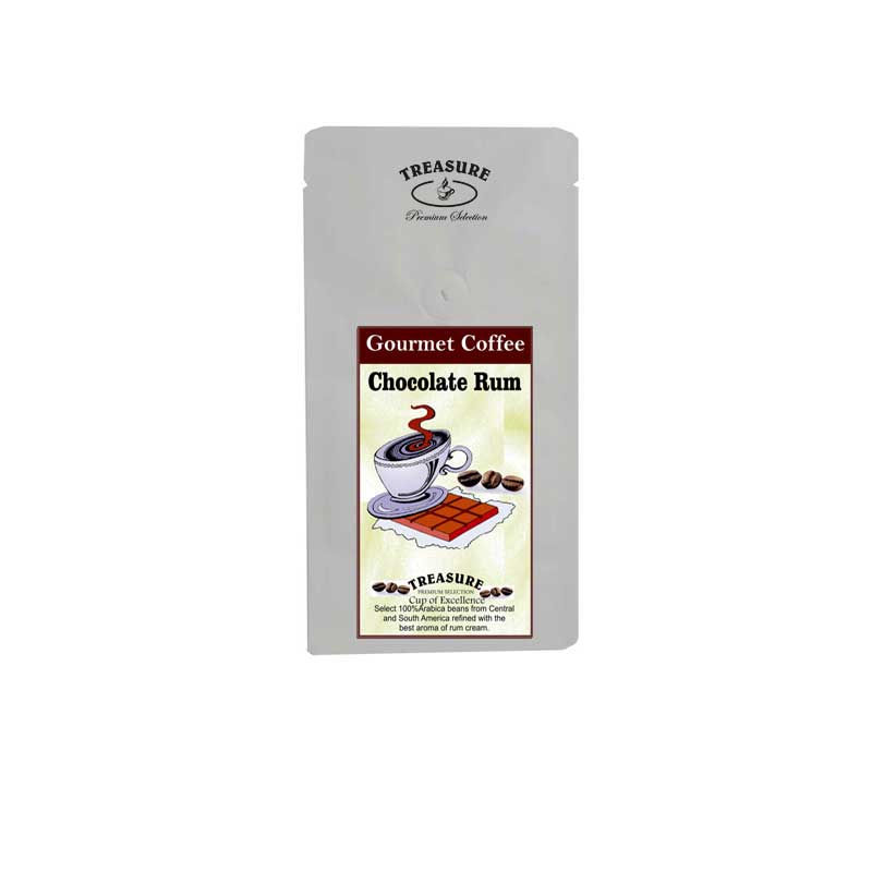 Cafea cu aroma de Rom,boabe 125g,Treasure