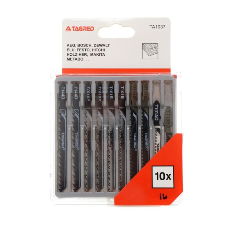 Set 10 lame diferite utilizari pentru ferastraie tip pendular, Tagred, Ta1037