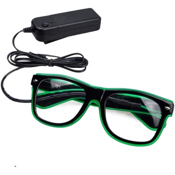 Ochelari party luminosi, ProCart, fir El Wire, 3 moduri de iluminare, invertor, verzi Ochelari party luminosi, ProCart, fir El Wire, 3 moduri de iluminare, invertor, verzi