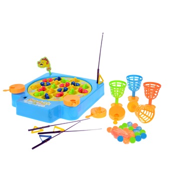 Joc competitiv pescuit si mini baschet, cu undite, crabi, cosuri de baschet si lansatoare de bile Joc competitiv pescuit si mini baschet, cu undite, crabi, cosuri de baschet si lansatoare de bile