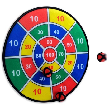 Joc de tinta Darts multicolor cu 3 bile lipicioase , + 3 ani , ATS, pentru interior sau exterior Joc de tinta Darts multicolor cu 3 bile lipicioase , + 3 ani , ATS, pentru interior sau exterior