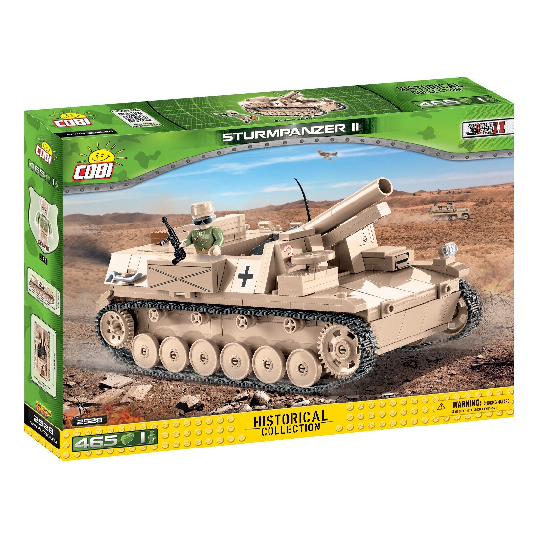 Set de constructie Cobi, WWII, TANC STURMPANZER II - 465 piese