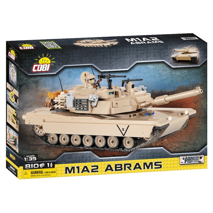 Cobi M1A2 Tank ABRAMS Építőkészlet, Fegyveres erők, 815 darab