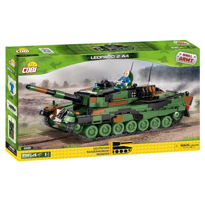 Cobi Armed Forces Építőkészlet, Tank Leopard 2 A4, 864 Darab