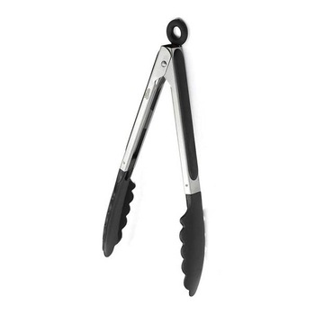 Cleste universal pentru servire, ABS + Inox, 27.5 x 3.5 cm, Argintiu/Negru Cleste universal pentru servire, ABS + Inox, 27.5 x 3.5 cm, Argintiu/Negru