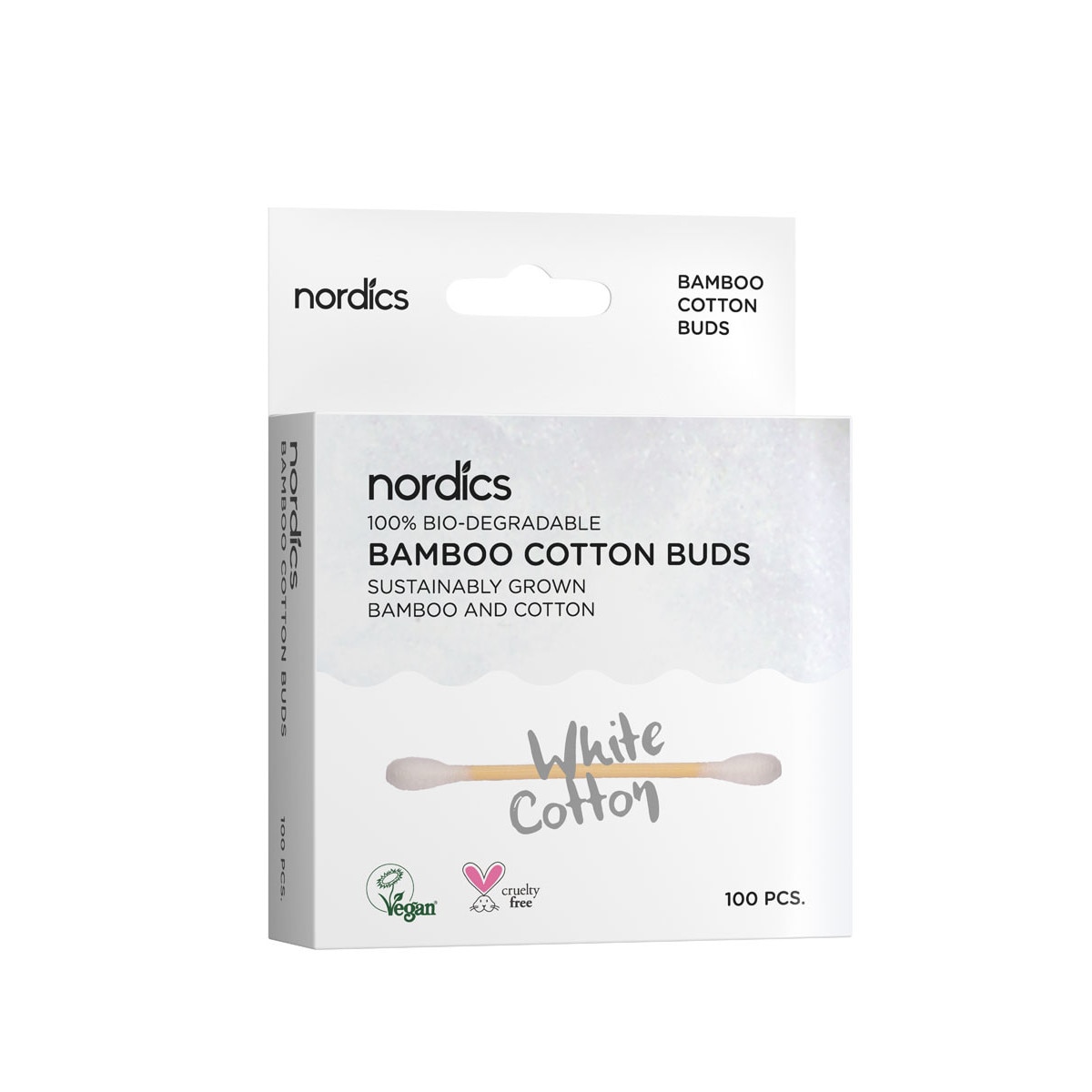 Betisoare pentru Urechi, Bambus si Bumbac, Natur 100 buc