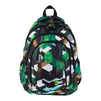 Ghiozdan St.Majewski, Gama St.Right Green 3D Blocks BP04 Ghiozdan St.Majewski, Gama St.Right Green 3D Blocks BP04