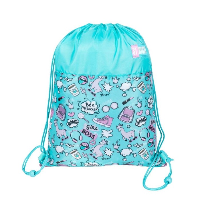 St. Right lámás tornazsák - Pastel Lamas