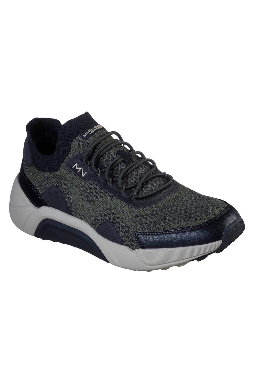 Pantofi sport, Barbati, Skechers, enduro - silverton, Negru-gri, Olive