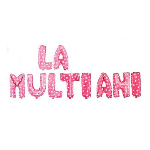 Set baloane folie LA MULTI ANI, roz, 40cm