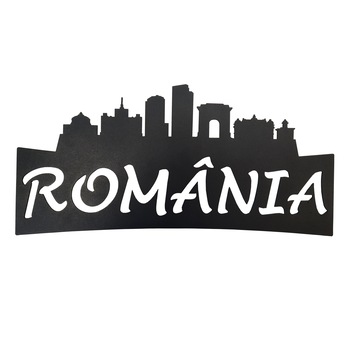 Sigla metalica Romania cu suport Sigla metalica Romania cu suport