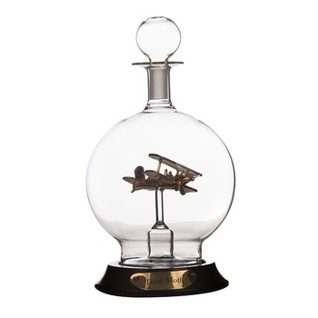 Sticla decorativa cu avion biplan Sticla decorativa cu avion biplan