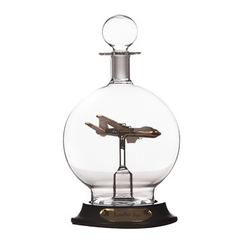 Sticla decorativa cu avion jumbo jet Sticla decorativa cu avion jumbo jet