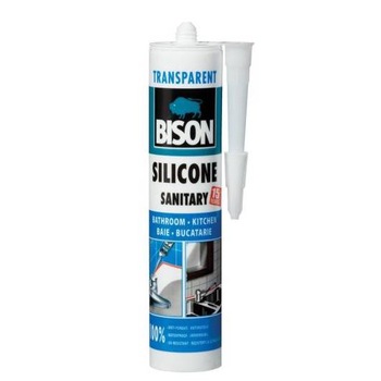 Silicon sanitar Bison, 280ml, Transparent Silicon sanitar Bison, 280ml, Transparent