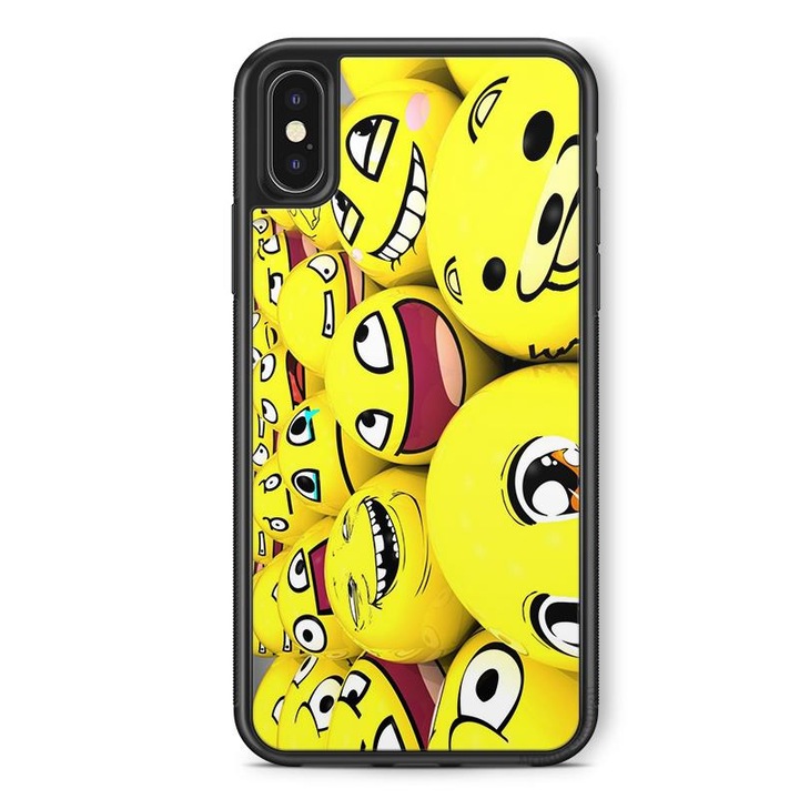 Husa din silicon TPU Smiley iPhone 12 Mini, rezistenta la socuri Husa din spate pentru telefon12