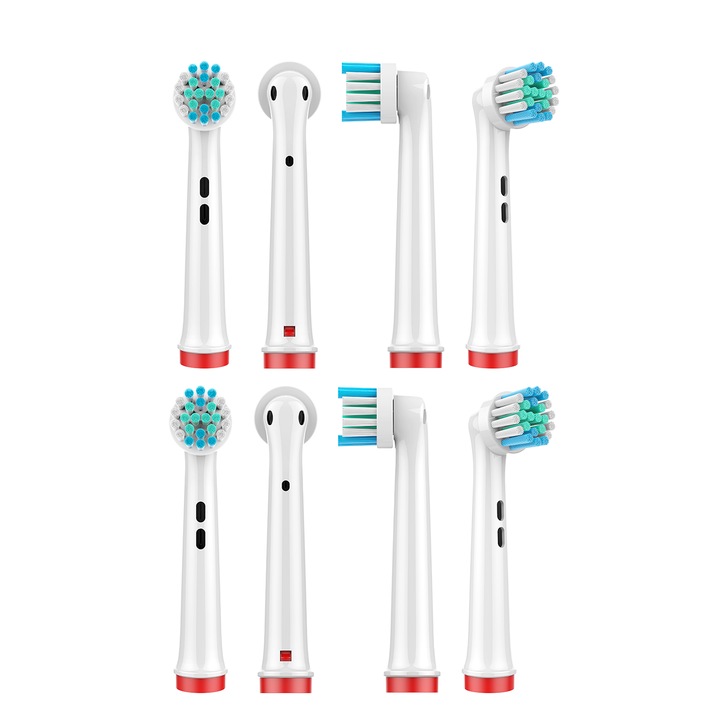 Csomag E-Cron csere fogkefefejeket, kompatibilis a Oral B Flexisoft (EB17-4) termékekkel. Pótfejek illeszthetők a Oral B különféle elektromos fogkefékhez, 8 db