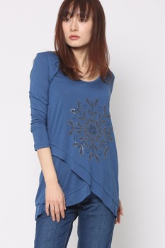 Bluza dama, Desigual 1, Albastru aqua Bluza dama, Desigual 1, Albastru aqua
