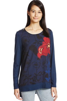 Bluza dama, Desigual, 2, Albastru floral Bluza dama, Desigual, 2, Albastru floral
